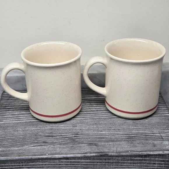 VTG Pfaltzgraff Saratoga Aztec Southwestern Speckled Stoneware Mugs, Set 4, RARE - Picture 5 of 16